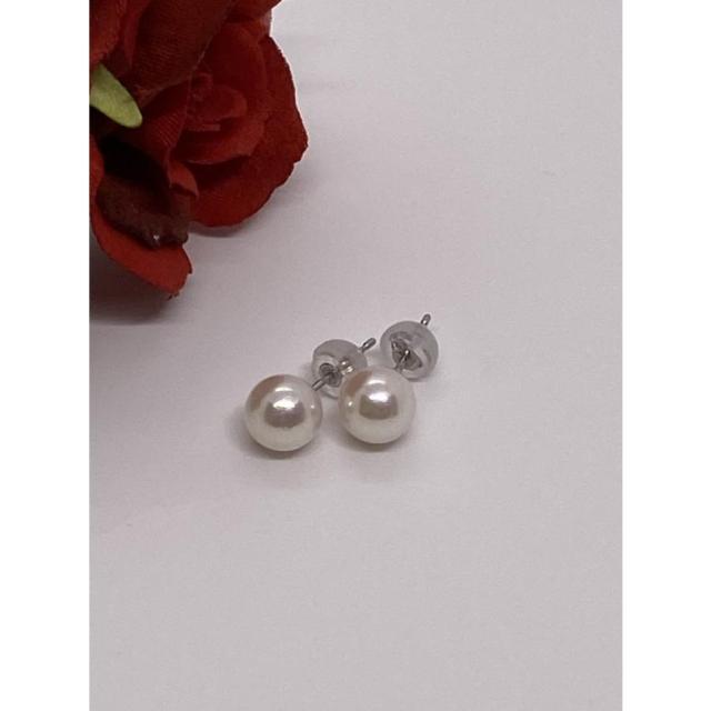 あこや真珠 ピアス PT900 6.5-7粍 パール 冠婚葬祭 差し上げ物 白いことデー はいり込む式 卒式 有りがたさ会