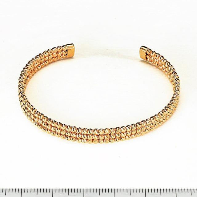 K18PG キラキラバングル 13cm ６.０mm ローズゴールド お祝い プレゼントの通販は