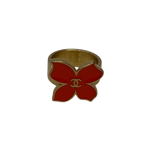 【中古】 CHANEL シャネル バタフライ リング 指輪 サイズ13号 レディース ブランド アクセサリー ランクB ゴールド系 02S