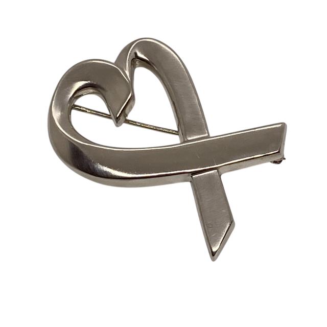 【中古】TIFFANY&Co. ティファニー シルバー925 ブローチ ラビングハート レディース ブランド ABランク