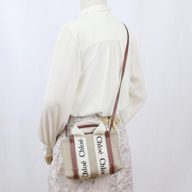 Chloe クロエ CHC22AP237I26 トートバッグ WHITE-BROWN ホワイト系 レディース_11