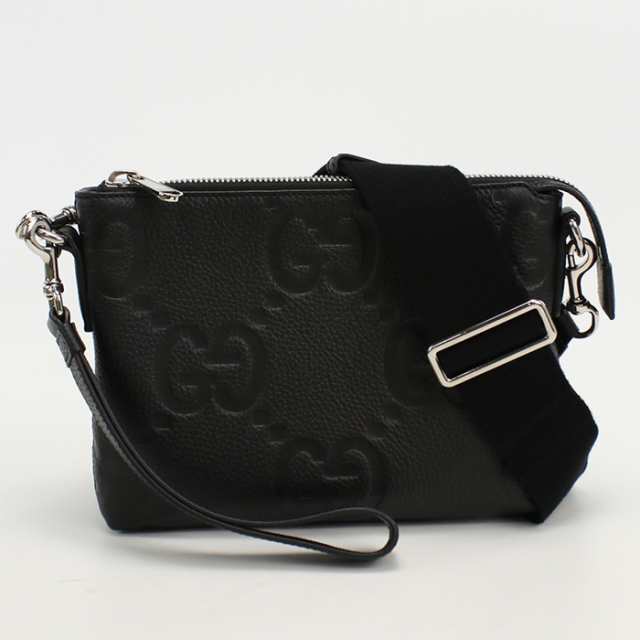 GUCCI グッチ スモール メッセンジャーバッグ ジャンボGG 761747 AABY7 1000 斜め掛け ショルダーバッグ レザー  【中古】 メンズの通販は