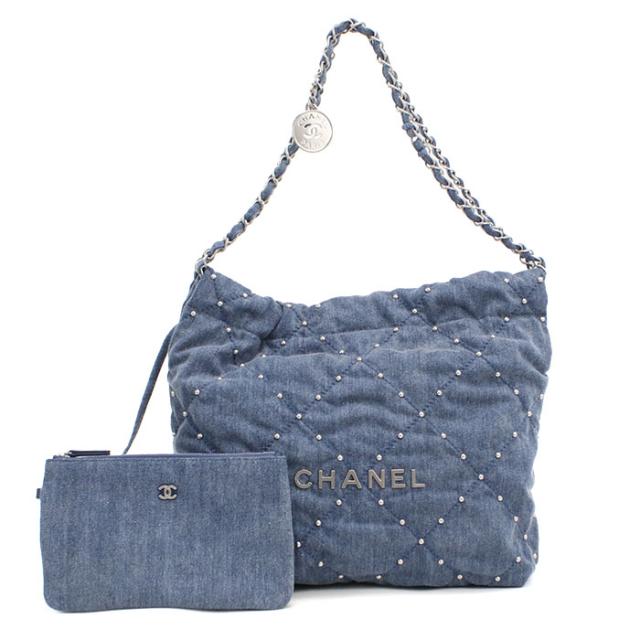 CHANEL シャネル AS3260 ショルダーバッグ デニム デニム ブルー レディース