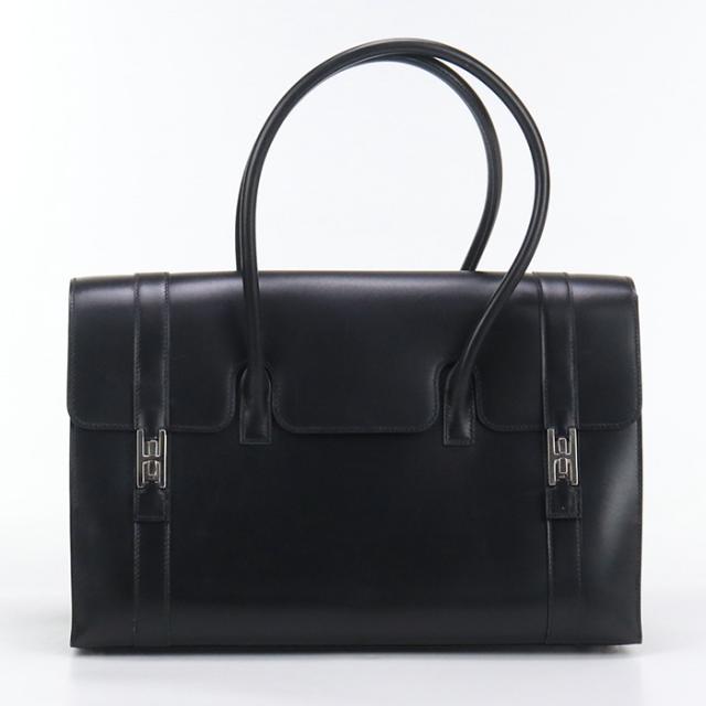 HERMES エルメス ドラッグ37 ハンドバッグ ボックスカーフ 【中古】 レディース ブランド Aランク