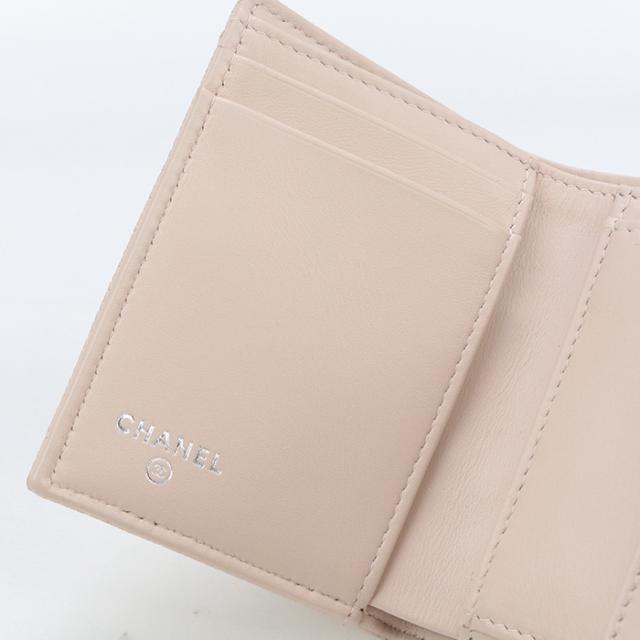 中古】 CHANEL シャネル スモール フラップ ウォレット シェブロン  