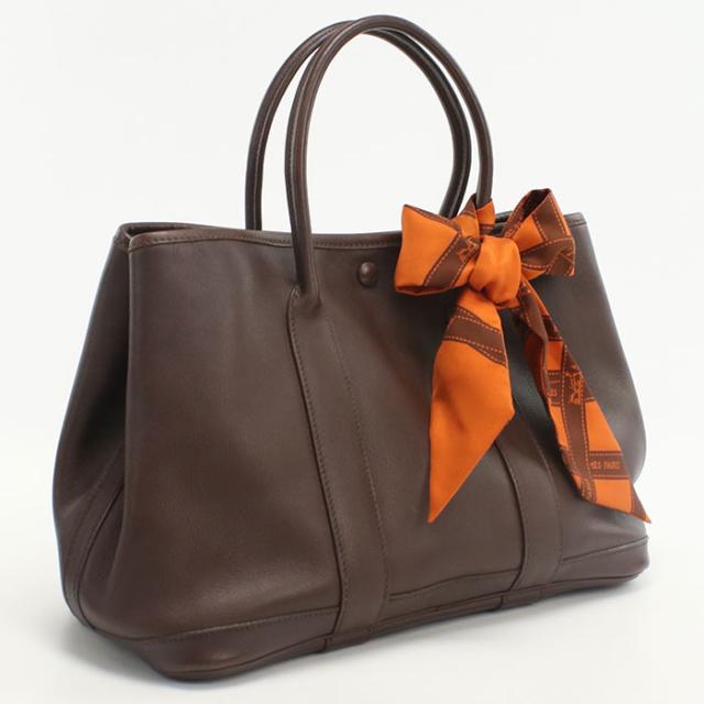 【中古】HERMES エルメス ガーデンツイリーTPM トートバッグ スイフト ハバナ レディース　Aランク
