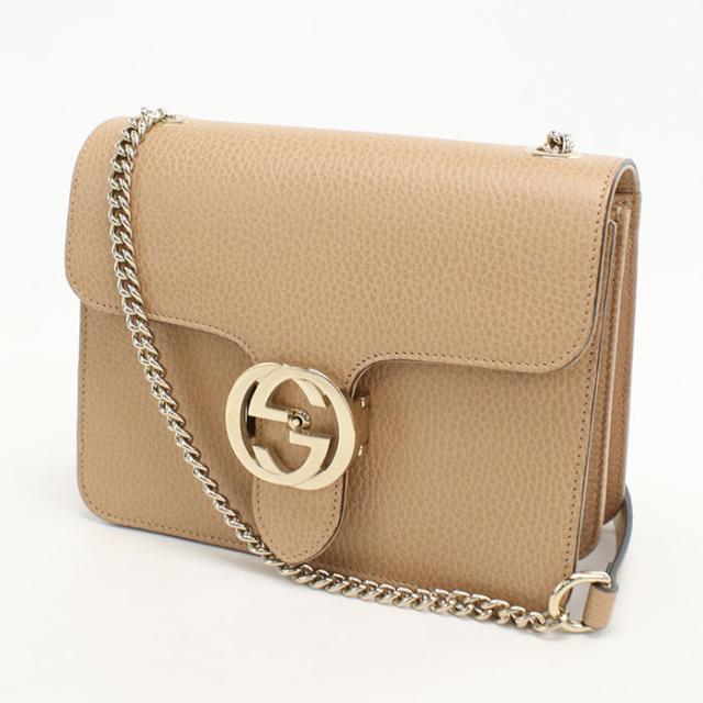 【中古】GUCCI グッチ チェーン インターロッキングG 510304 ショルダーバッグ レザー レディース　Aランク