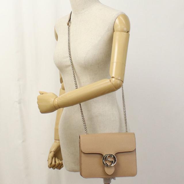 【中古】GUCCI グッチ チェーン インターロッキングG 510304 ショルダーバッグ レザー レディース　Aランク_9