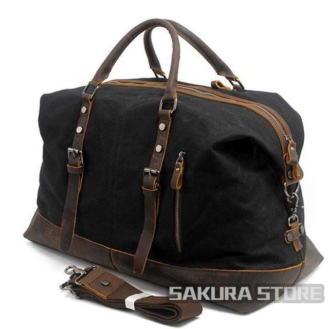 超目玉 ボストンバッグ 2way 旅行バッグ メンズ 防水 帆布 キャンバス 革 大容量 丈夫 ショルダー付き 14インチPC 旅行 出張の通販は