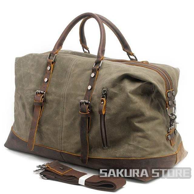超目玉 ボストンバッグ 2way 旅行バッグ メンズ 防水 帆布 キャンバス 革 大容量 丈夫 ショルダー付き 14インチPC 旅行 出張の通販は