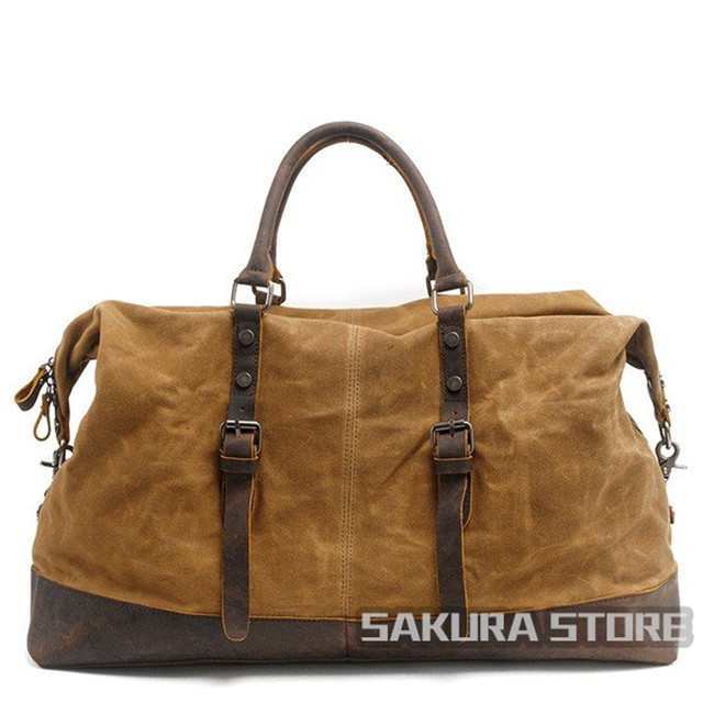 超目玉 ボストンバッグ 2way 旅行バッグ メンズ 防水 帆布 キャンバス 革 大容量 丈夫 ショルダー付き 14インチPC 旅行 出張の通販は