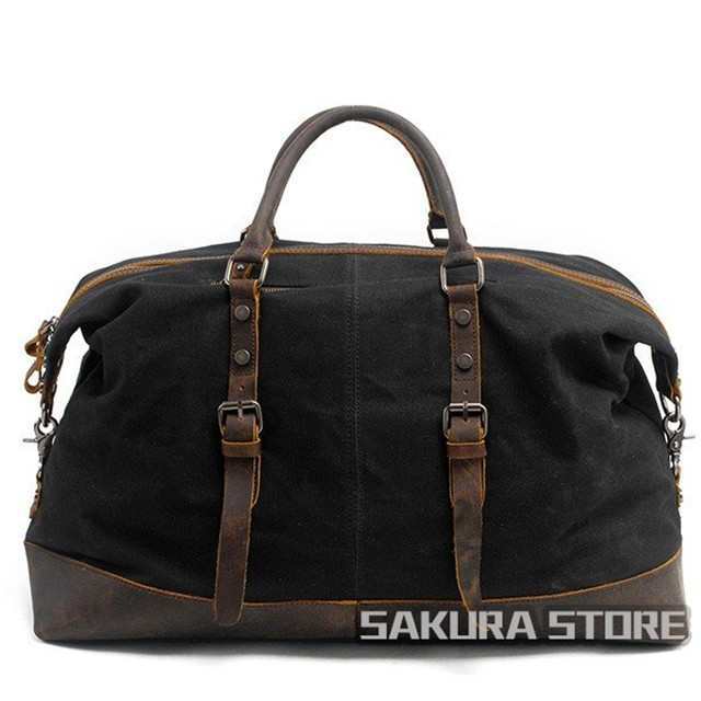 超目玉 ボストンバッグ 2way 旅行バッグ メンズ 防水 帆布 キャンバス 革 大容量 丈夫 ショルダー付き 14インチPC 旅行 出張の通販は