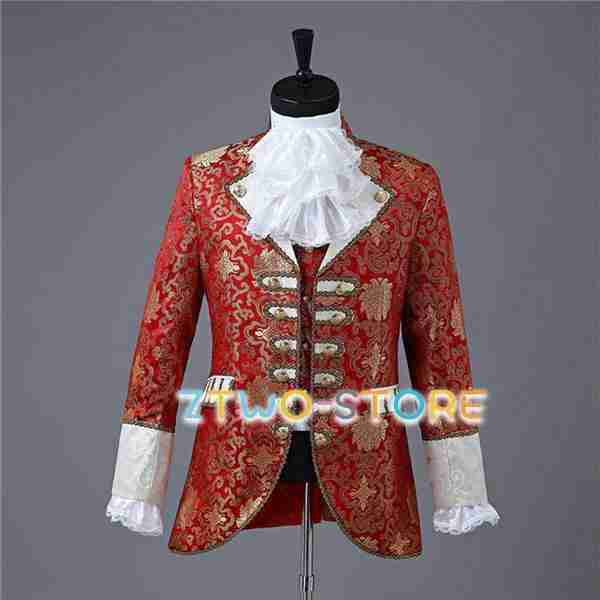 S/M/L/XL/2XL コスプレ衣装 王子様 貴族 メンズ 服服装 伯爵 男性用スーツ 5点セット 中世 大人 演奏会の通販は