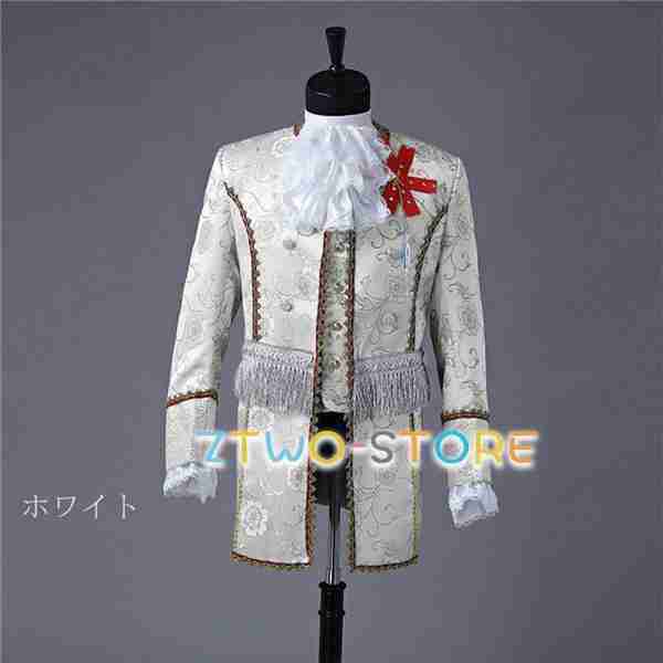 S/M/L/XL/2XL コスプレ衣装 王子様 貴族 メンズ 服服装 伯爵 男性用スーツ 5点セット 中世 大人 演奏会の通販は