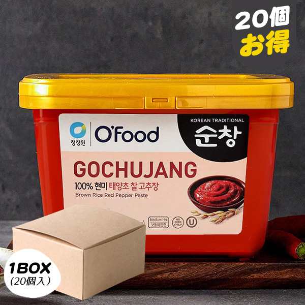 [清浄園] スンチャンコチュジャン / 1BOX(500g×20個) コチュジャン 韓国調味料 韓国食材 韓国食品 韓国 調味料 辛味噌 からみそ 辛味 味