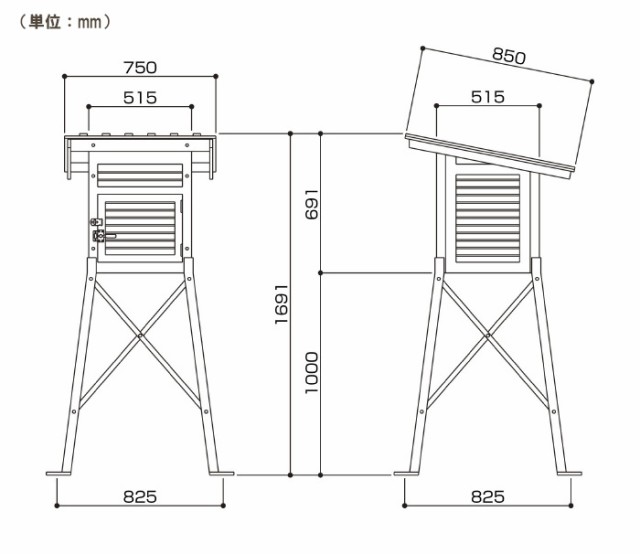 大平産業 百葉箱小型4号 複葉型 H4-HF 本体のみ【百葉箱 組立式 気象観測 空調管理 温湿度管理 099-1117】※脚は別売りです。