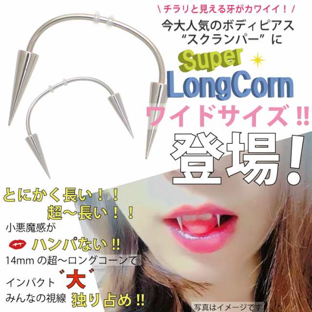 1個　16G 内径23mm コーン3 14mm スクランパー　バーベル - 4