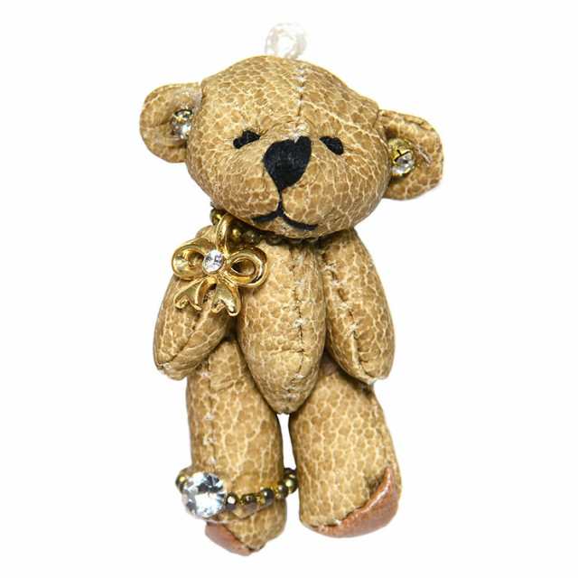 * bear ornament ❀* 金のリボンの テディベア