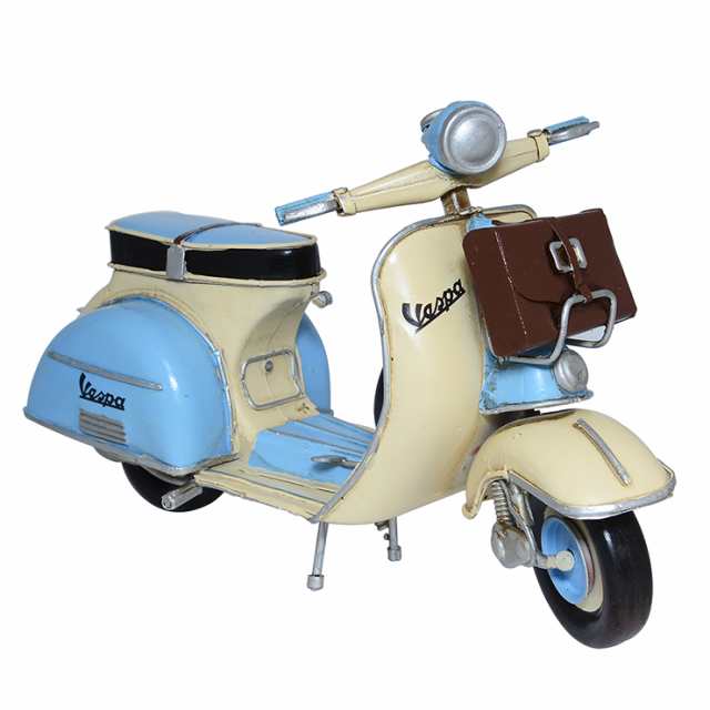 ベスパ vespa-01 クラシカル ヴィンテージ バイク スクーター オブジェ　置物 可愛い ディスプレイ　飾り【ブリキ 資材 オリジナル ドー