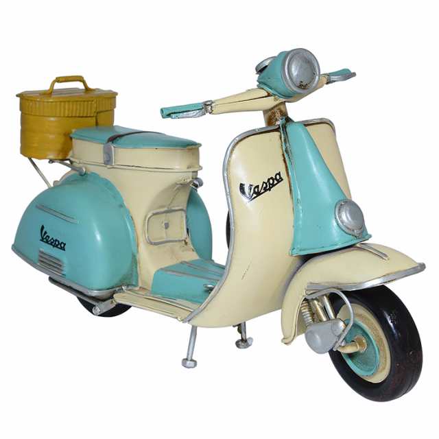 ベスパ vespa-01 クラシカル ヴィンテージ バイク スクーター オブジェ　置物 可愛い ディスプレイ　飾り【ブリキ 資材 オリジナル ドー