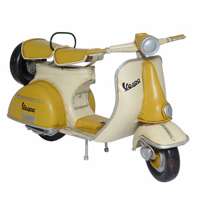 ベスパ vespa-01 クラシカル ヴィンテージ バイク スクーター オブジェ　置物 可愛い ディスプレイ　飾り【ブリキ 資材 オリジナル ドー