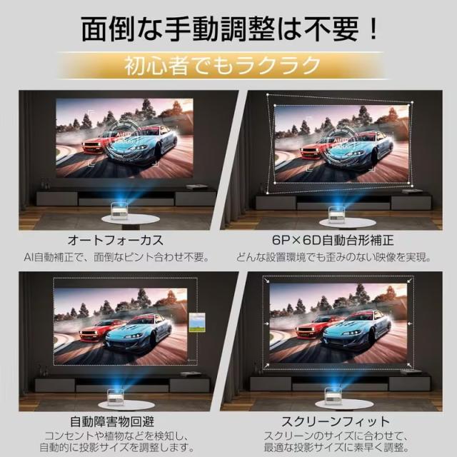 プロジェクター 家庭用 天井投影対応 1500ANSI projector 4K HDR10+