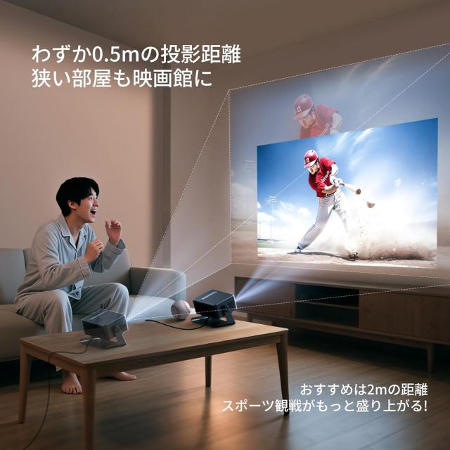 プロジェクター家庭用 小型 天井 静音【Netflix・Prime Video・YouTube