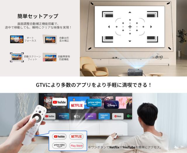 Netflix公式ライセンス＆自動フォーカス＆AI技術搭載】4K