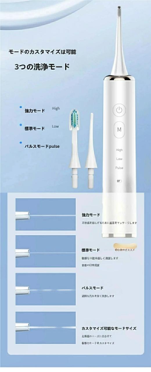 ジェット水流洗浄機付き電動歯ブラシ 口腔洗浄器 電動歯ブラシ デンタルフロス ジェット水流で