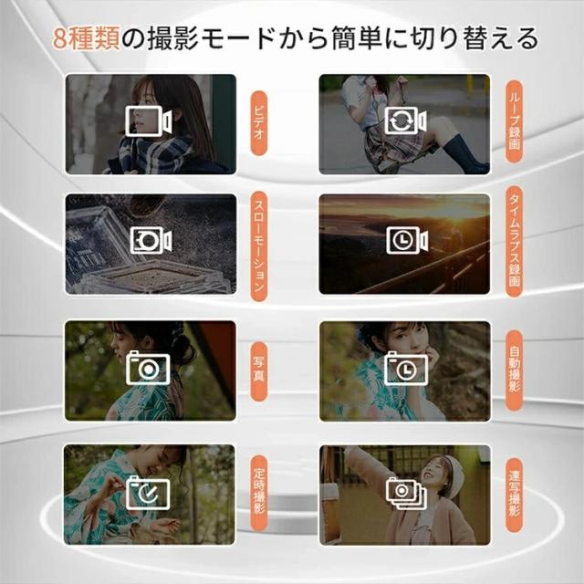 デジカメ WIFI対応 デジタルカメラ カメラ コンデジ 5K 日本製チップ 7200万画素 初心者向け デュアルレンズ スマホに送れる 64GBマイクロSDカード付き 16倍ズーム ウェブカメラ 子供用 修学旅行スマホ転送_4