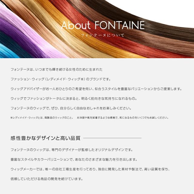 フォンテーヌ トップピース BP863 ストレート 部分ウィッグ 部分かつら