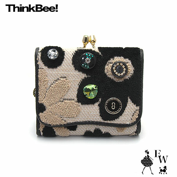シンクビー 財布 Think Bee 三つ折り財布 セレナーデ マーガレット 3つ折財布 A004316 ブラック ベージュ エクセルワールド 母の日 レディース ブランド プレゼントにも ウォレット 財布 TP10　mk