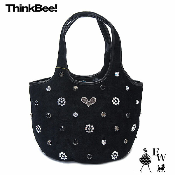 シンクビー バッグ ハンドバッグ Think Bee ジュエルビーンズ A004491 ブラック エクセルワールド 母の日 レディース ブランド プレゼントにも TP10
