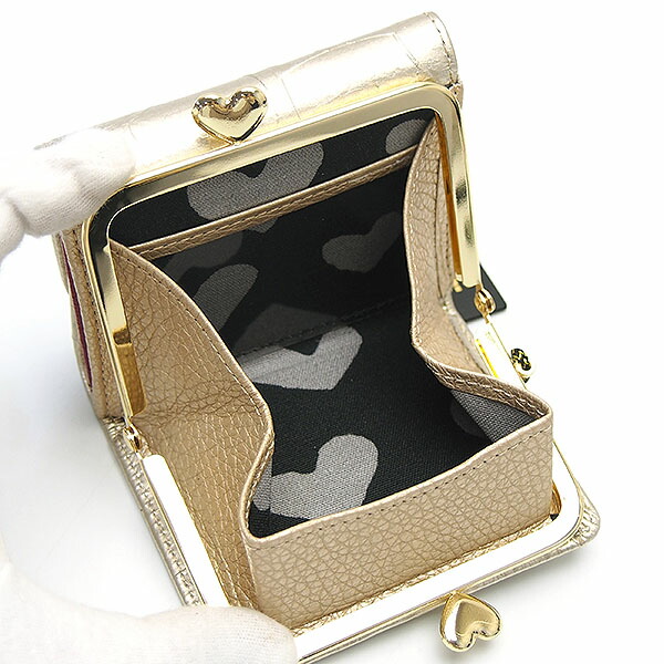 シンクビー 財布 Think Bee ハーティハート 三つ折財布 ゴールド