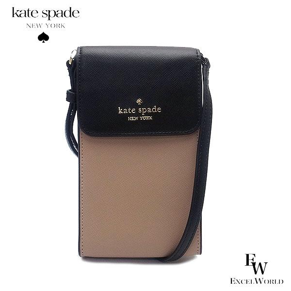 ケイトスペード バッグ kate spade アウトレット スマホショルダー ポーチ ショルダーバッグ KC512 200 ブラック×ベージュ  レディース ブランド 誕生日 mk