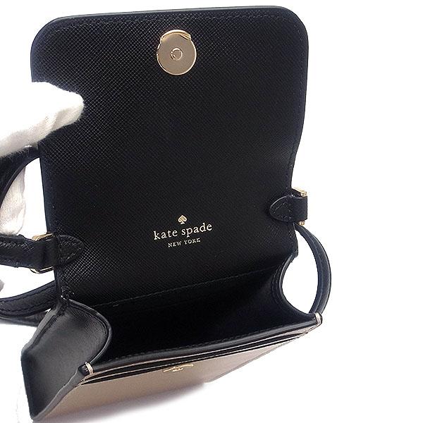 ケイトスペード バッグ kate spade アウトレット スマホショルダー ポーチ ショルダーバッグ KC512 200 ブラック×ベージュ レディース ブランド 誕生日 mk