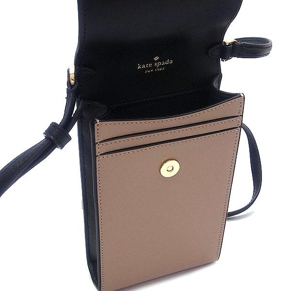 ケイトスペード バッグ kate spade アウトレット スマホショルダー ポーチ ショルダーバッグ KC512 200 ブラック×ベージュ レディース ブランド 誕生日 mk