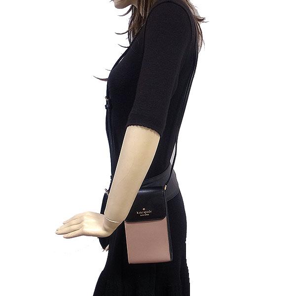 ケイトスペード バッグ kate spade アウトレット スマホショルダー ポーチ ショルダーバッグ KC512 200 ブラック×ベージュ レディース ブランド 誕生日 mk