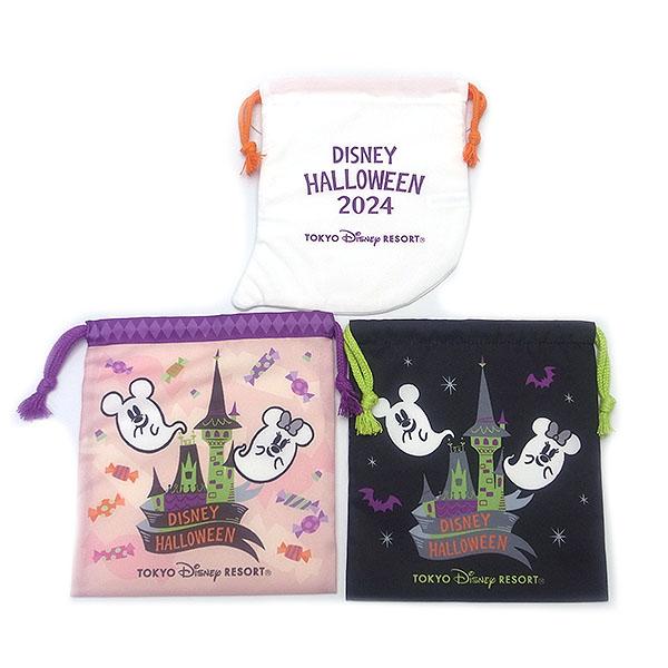 おばけミッキー きんちゃく3枚 ハロウィン2024 ポーチ 小物入れ 東京
