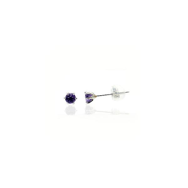 アメジスト [2月の誕生石] PT ピアス 1258576 エクセルワールド アクセサリー プレゼントにも