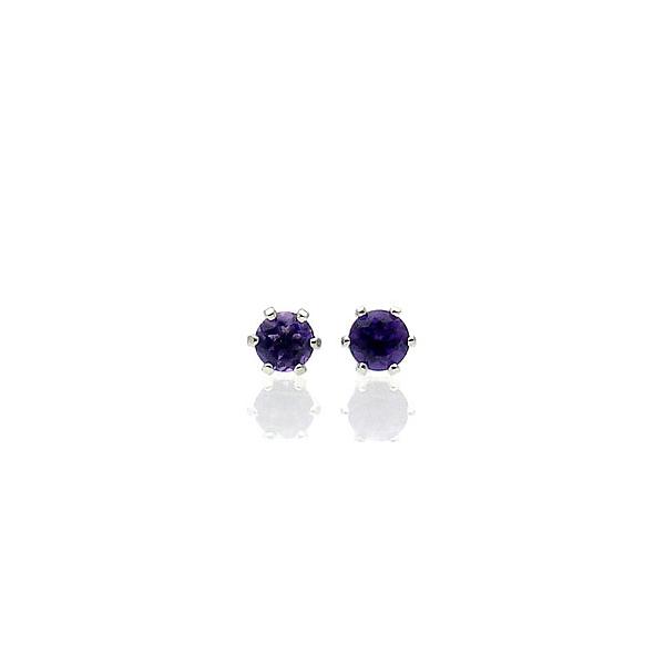 アメジスト [2月の誕生石] PT ピアス 1258576 エクセルワールド アクセサリー プレゼントにも_1
