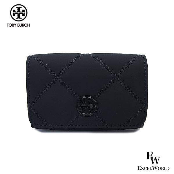 トリーバーチ カードケース アウトレット 名刺入れ ケース 150057 001 TORY BURCH キルティング調 レザー ブラック レディース ブランド