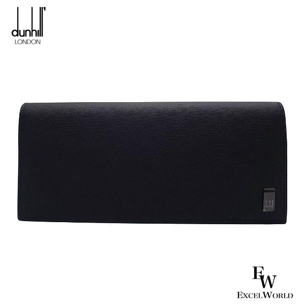 ダンヒル 財布 メンズ 19F2F10SG 001 DUNHILL 二つ折り長財布 小銭入れ付き サイドカー レザー ブ ブラック ガンメタル
