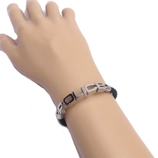 POLICE ポリス ブレスレット レザーブレスレット 23873BLB-S
