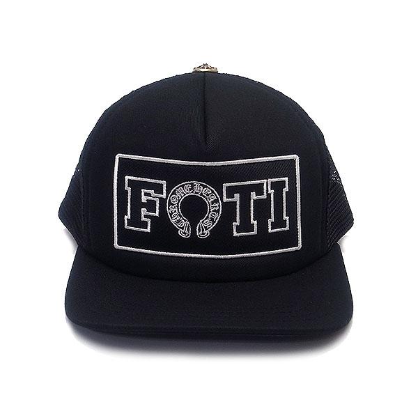 クロムハーツ 帽子 FOTI フォッティ CHROME HEARTS トラッカーキャップ ブラック×ホワイト  誕生日 ギフト プレゼントにも ブランド キャップ