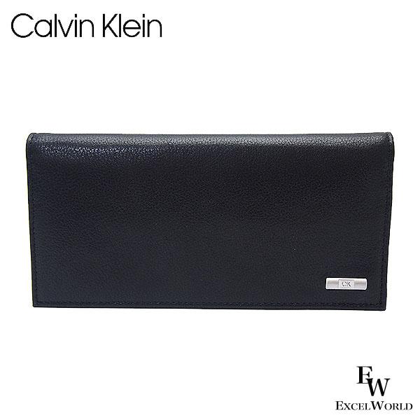 カルバンクライン 財布   二つ折り長財布 小銭入れ付き 31CK190009 ボックス付き レザー ブラック メンズ ブランド プレゼントにも おしゃれ