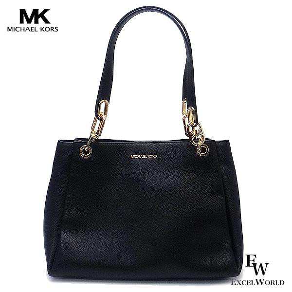 マイケルコース バッグ Michael Kors アウトレット ラージ トートバッグ 35H1G9TL9L BLACK  トリシャ レザーブラック ギフト プレゼントにも レディースの通販は