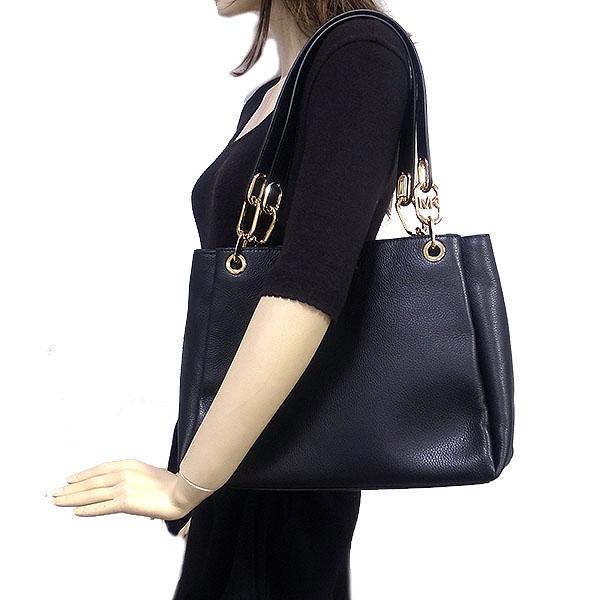 マイケルコース バッグ Michael Kors アウトレット ラージ トートバッグ 35H1G9TL9L BLACK  トリシャ レザーブラック ギフト プレゼントにも レディース　mk_4