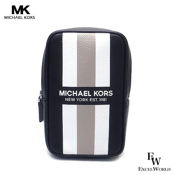 マイケルコース バッグ MICHAELKORS アウトレット クーパースリングパック 斜めがけ ボディーバッグ MICHAELKORS 37R4LCOC1B ブラック×グレー メンズ