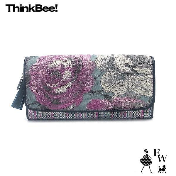 シンクビー Think Bee 二つ折り長財布 ノクターンローズ A000642 エクセルワールド  誕生日 ギフト プレゼントにも ブランド ウォレット 財布　mk